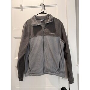 Columbia Men's Fleece Pullover Jacket Size M, Dark Charcoal Gray, Full Zip
